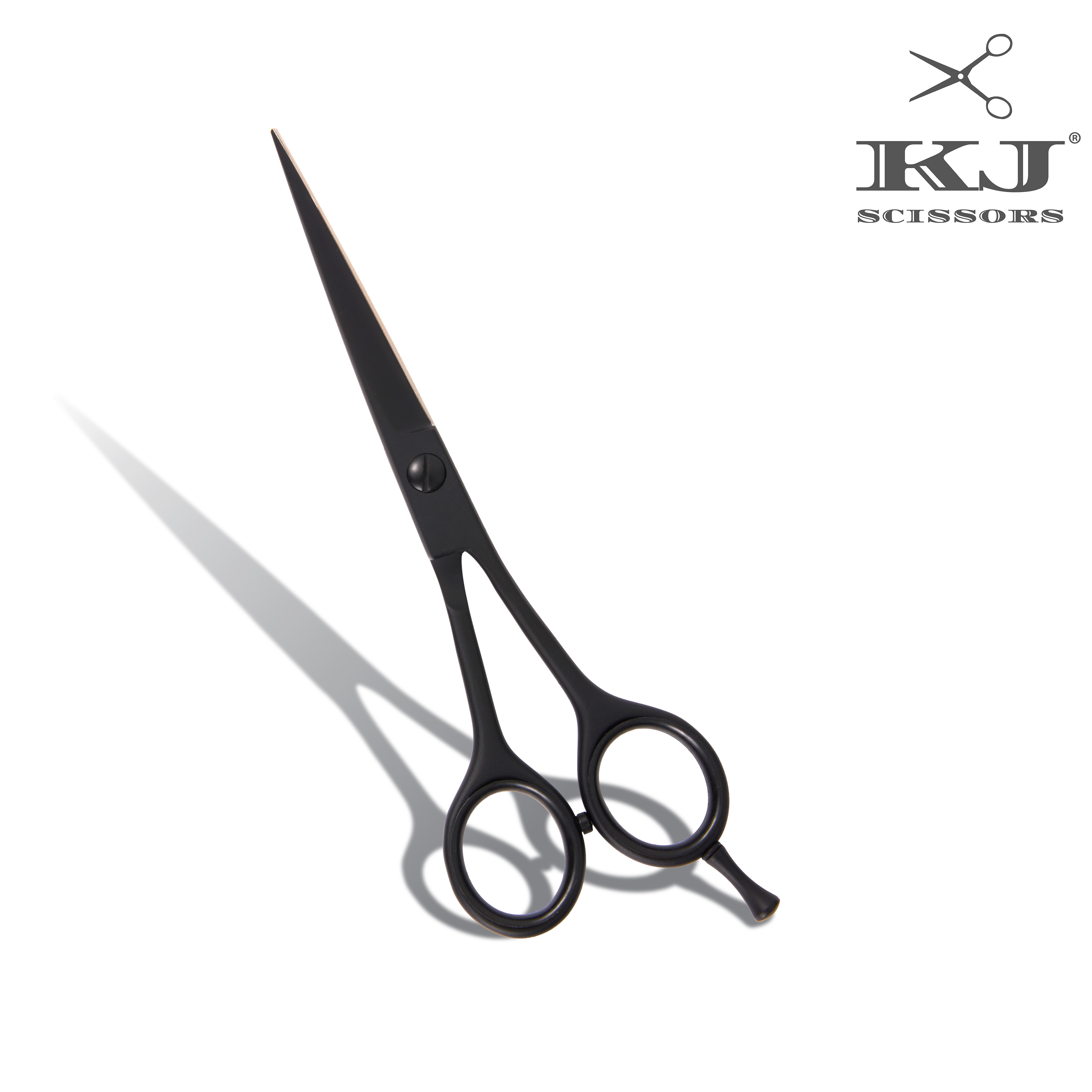 KJ-402 Black Teflon Coating Professional Salon Hairdressing Scissors Custom Logo