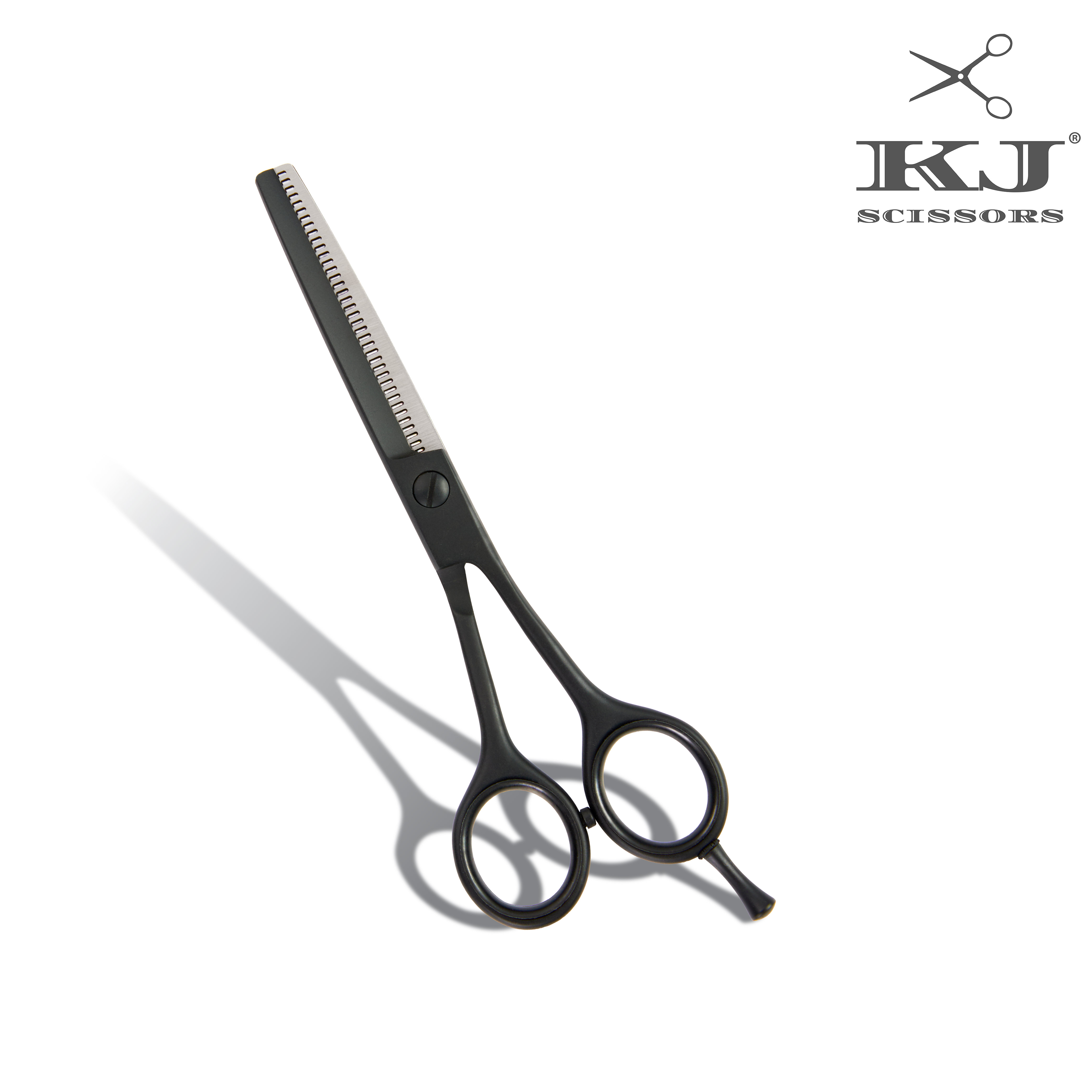 KJ-402R Black Teflon Coating Professional Salon Hair Thinning Scissors OEM